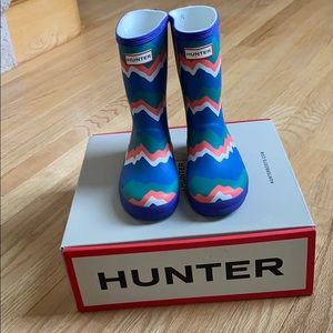 Hunter kids first storm stripe boots